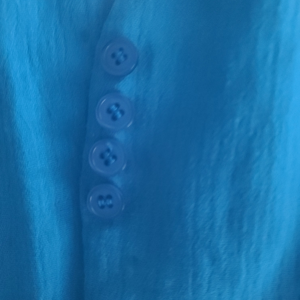 Blue COMMENSE Sleeveless V-Neck Button Front Top With PANTS - Picture 3 of 9